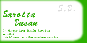 sarolta dusan business card